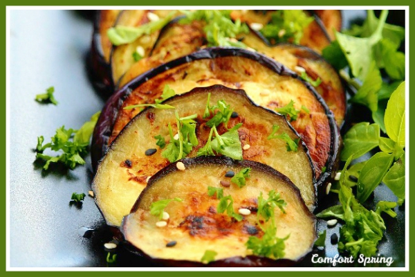 Happy Centerpiece Wednesday Everyone -Italian Grilled Eggplant- Karins Kottage