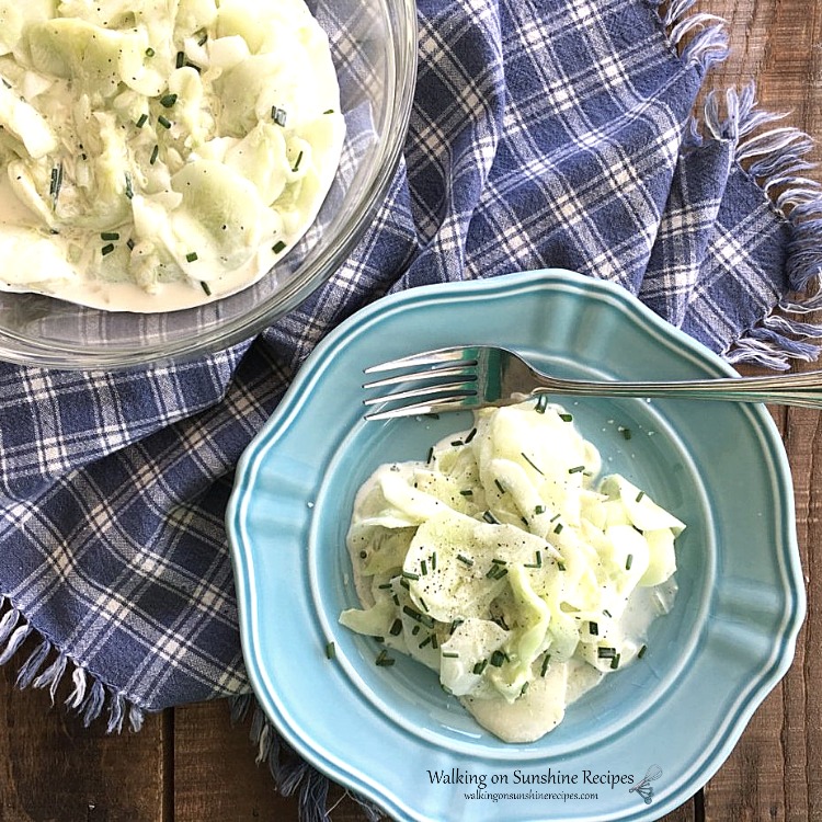 Happy Centerpiece Wednesday Everyone Linky Party Aug 3- German Cucumber salad