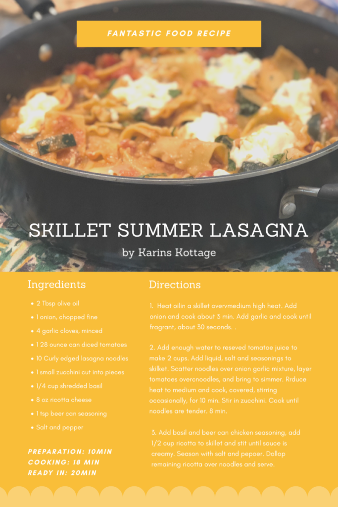 skillet summer lasagna recipe 