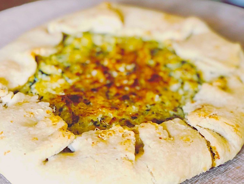 Zucchinie lemon ricotta galette