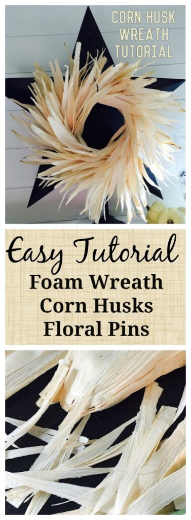 Corn husk fall wreath quick tutorial 