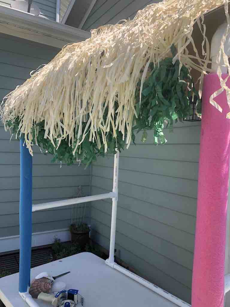 DIY Tiki Bar using PVC pipes and Pool Noodles