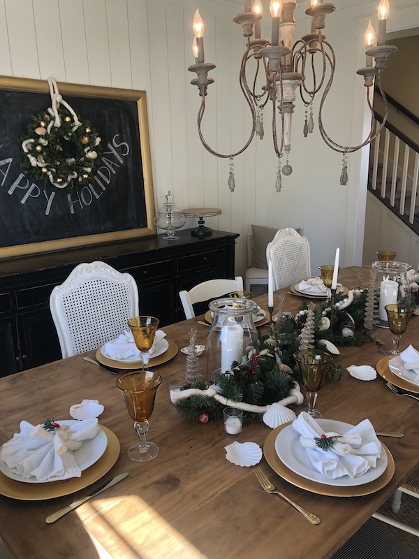 Coastal Christmas Dining Room