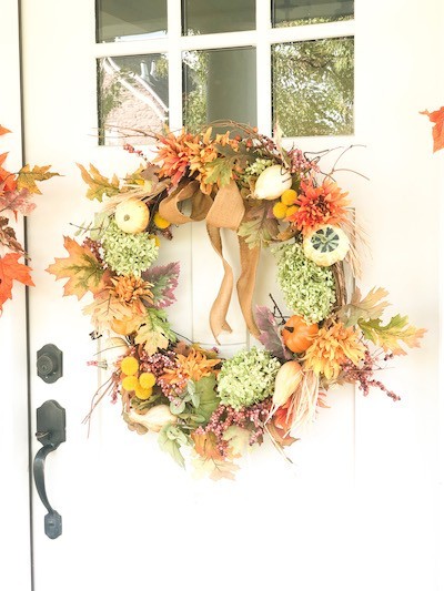 How to make fall hydrangea wreath with pumpkins