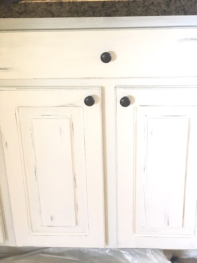 Chalk Paint Master Bathroom Cabinets - Karins Kottage