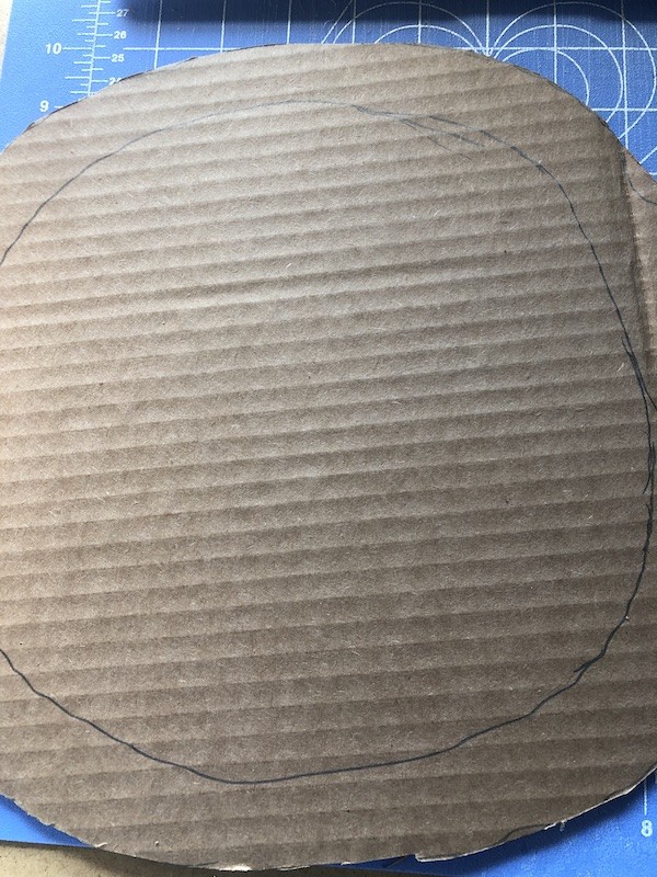 Paper Halloween wreath cardboard base