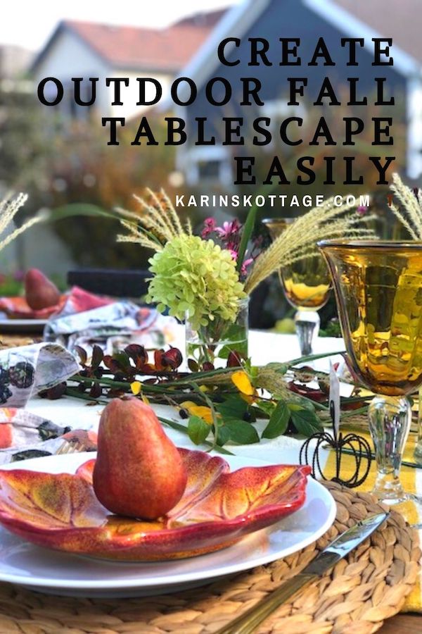 Create outdoor fall tablescape easily
