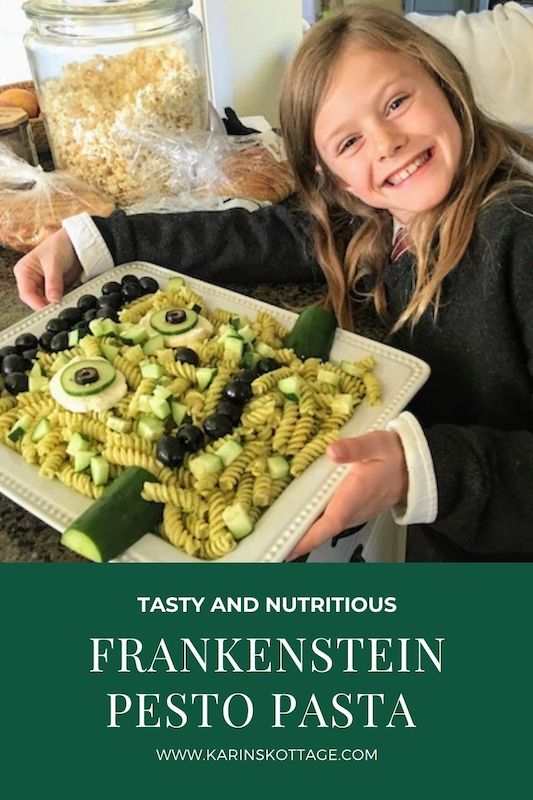 Frankenstein Pesto Pasta