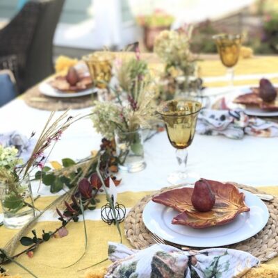 How to create outdoor fall tablescape easily