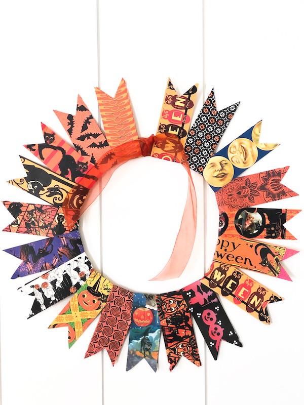 Simple Easy Halloween Paper wreath