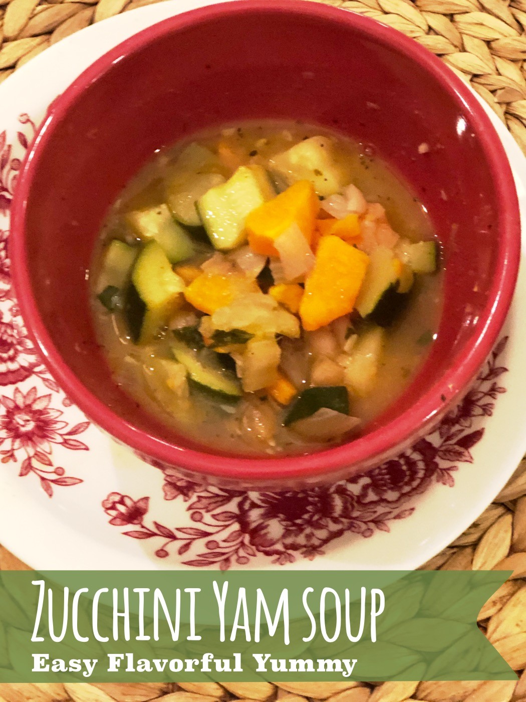Zucchini yam bean soup