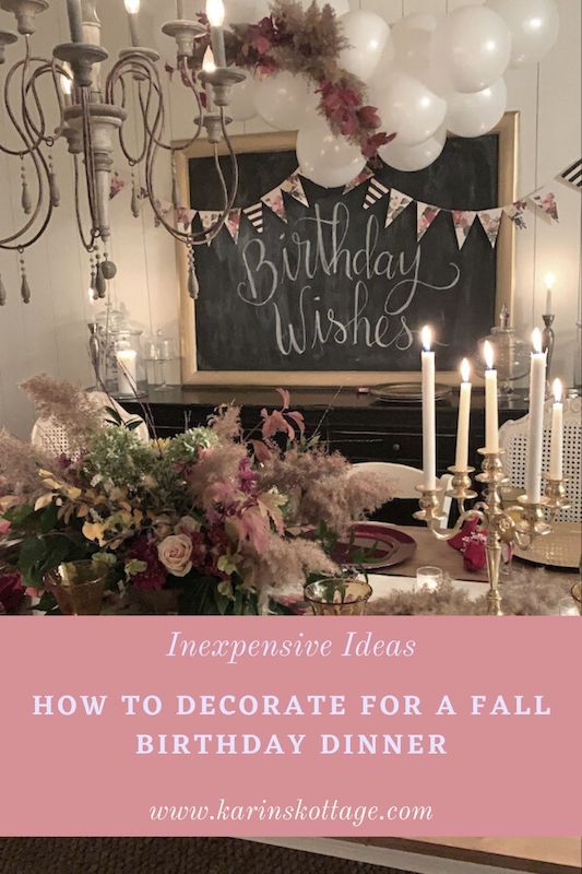 How to decorate for a fall birthday dinner party
