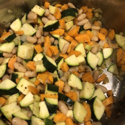 Zucchini Yam Soup With Beans Recipe