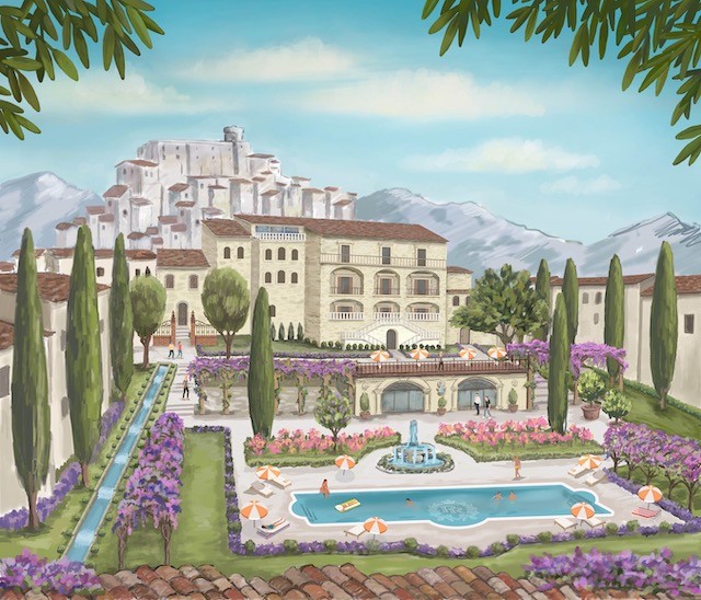 Palazzo Ricci Rendering of garden