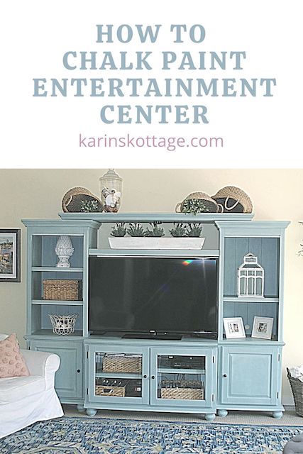 Chalk paint media stand makeover - priming and painting - Chalking