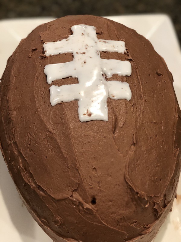 How To Make A FOOTBALL CAKE!!!