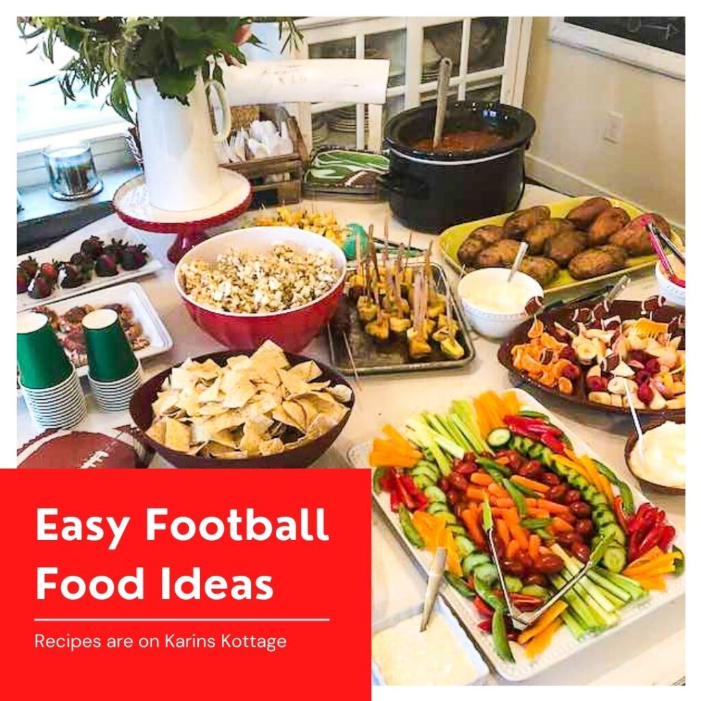 Easy to make super bowl party football food - Karins Kottage