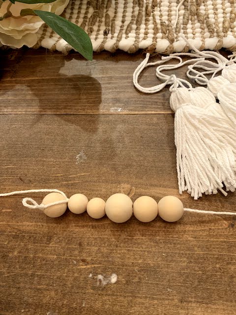 How to Make WOOD BEAD Garland and Tassels Tutorial