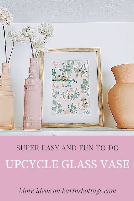 DIY glass vase to ceramic vase