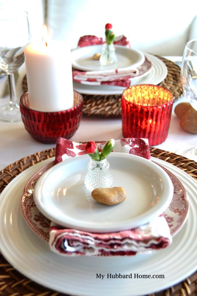 Valentine tablescape for Centerpiece wednesday linky party time
