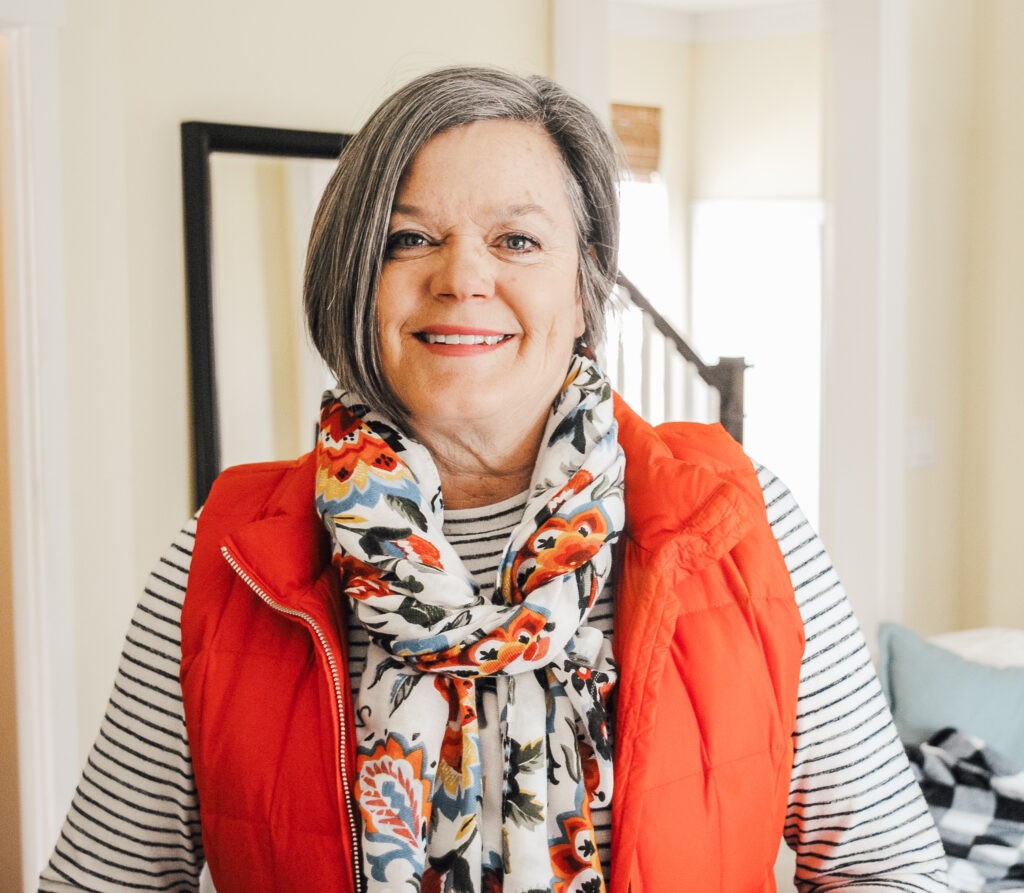 Scarf with striped shirt and jean