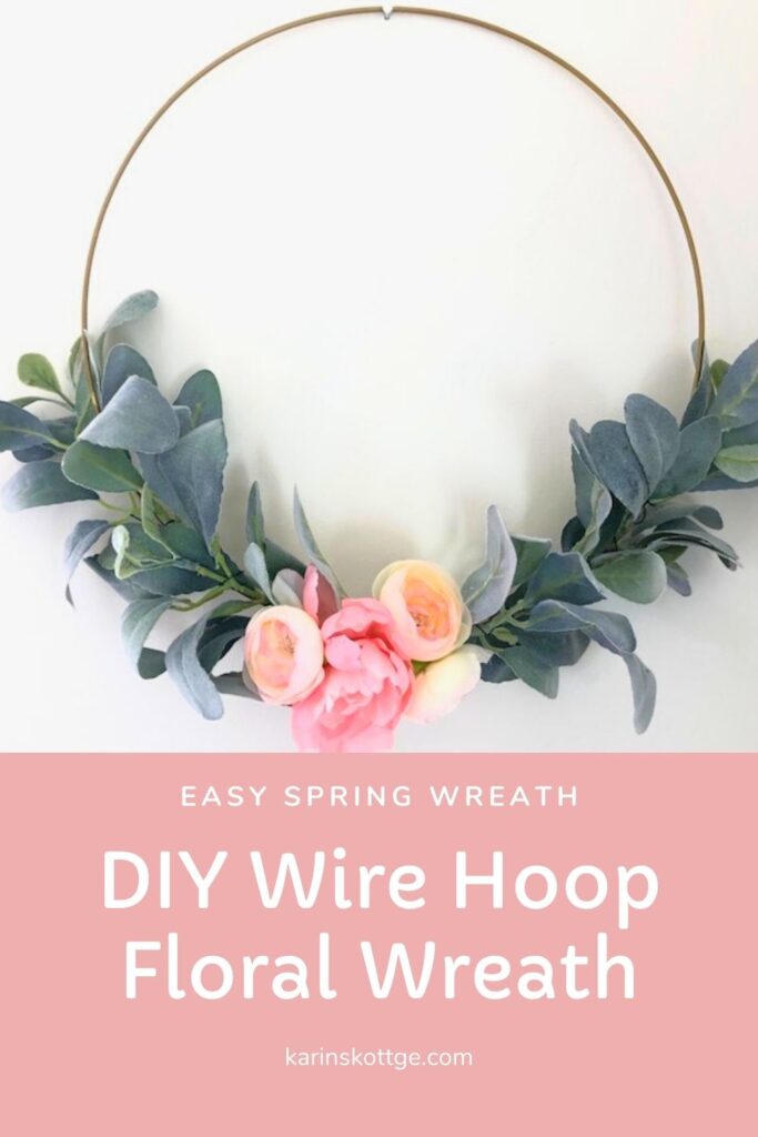 DIY Wire hoop wreath