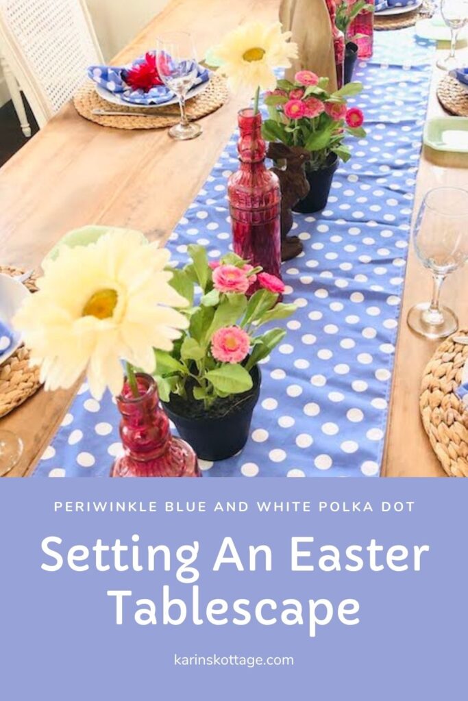 How to set Easter table? Using flower folded napkins you can make!- Karins Kottage