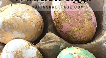 How to gold leaf wooden eggs