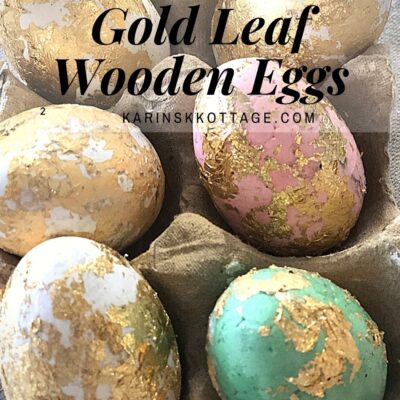 How to gold leaf wooden eggs