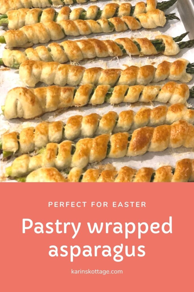 Pastry wrapped asparagus