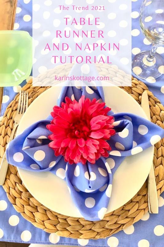 How to make cloth table runner and napkin tutorial