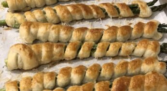 How to make pastry wrapped asparagus