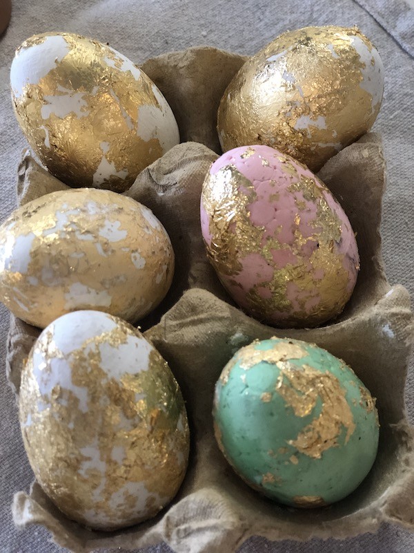 Gold Leaf Wooden eggs