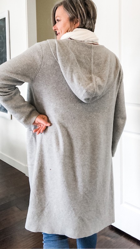 long grey hoodie