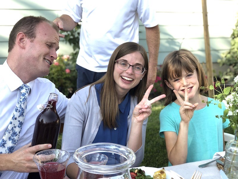 Family garden party