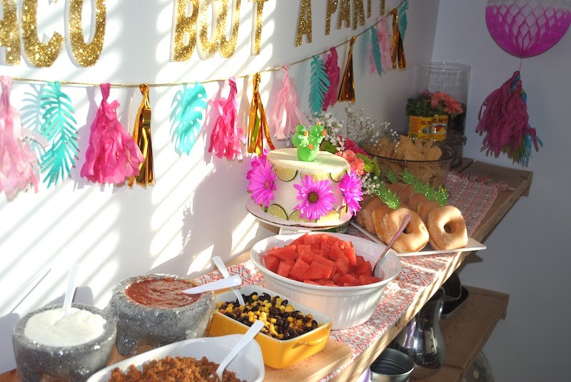 Setting up the taco bar