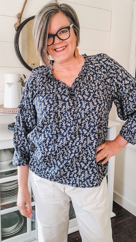 Open v neck blouse from Old Navy
