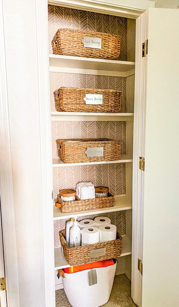 Linen closet makeover