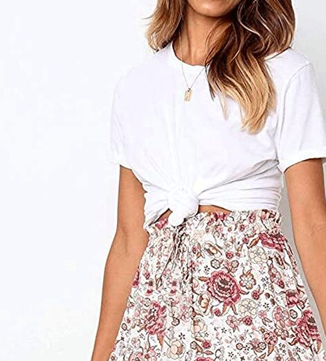 Flowy skirt with tshirt