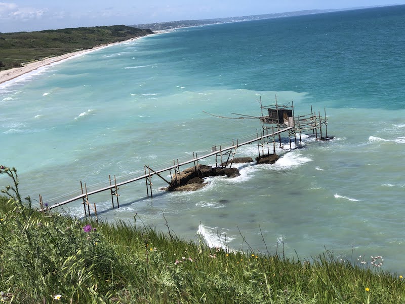 Vasto beach town in Italy Trabocco's