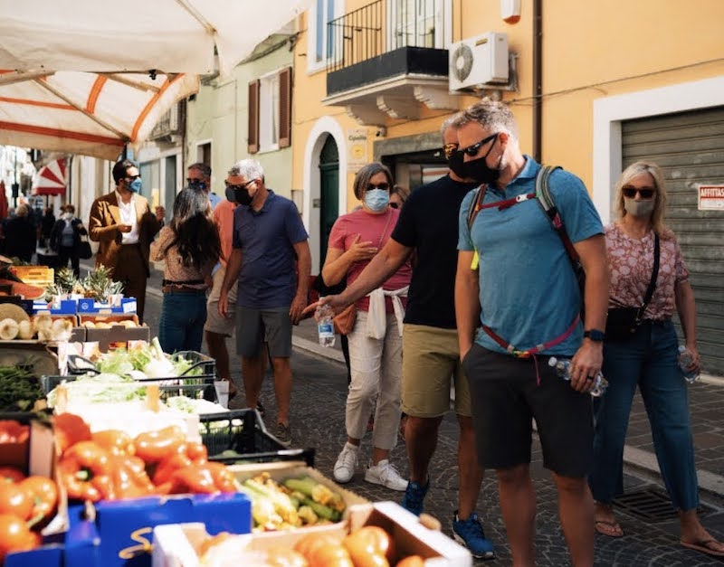 Open air market in Casoli, Visiting Castles, Churches and learning to Cook Italy