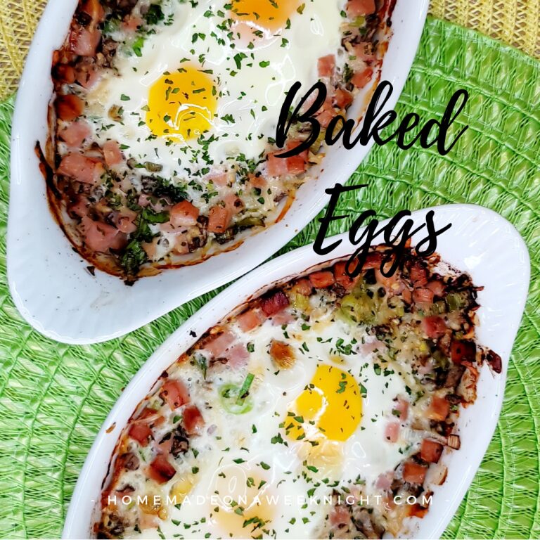 Centerpiece Wednesday Linky party #226 baked eggs