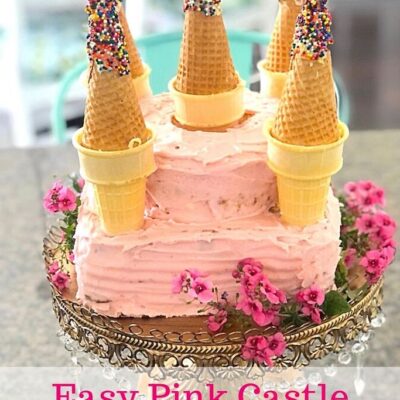 How to make a pink castle cake
