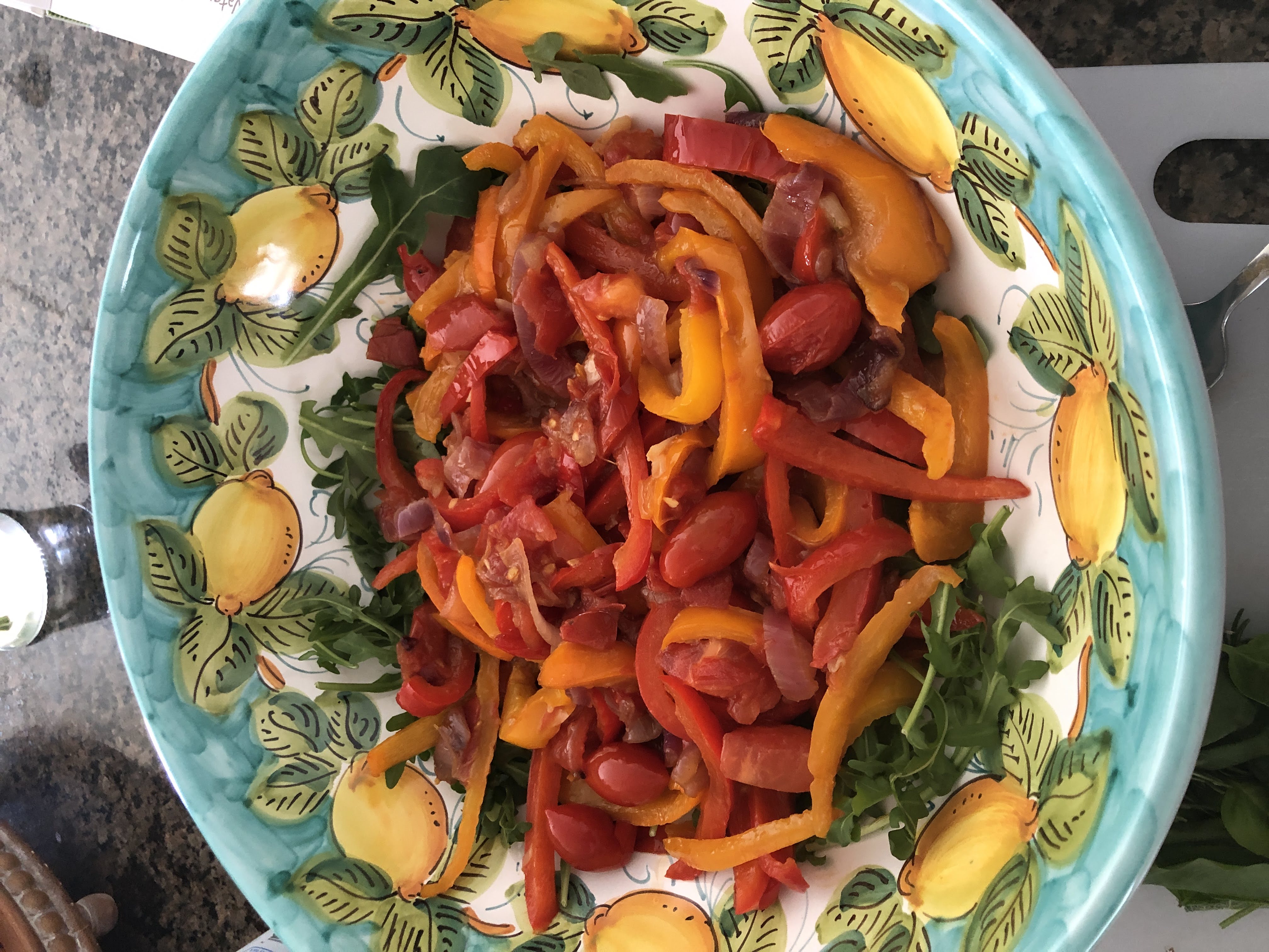 Sweet pepper salad perperonata 