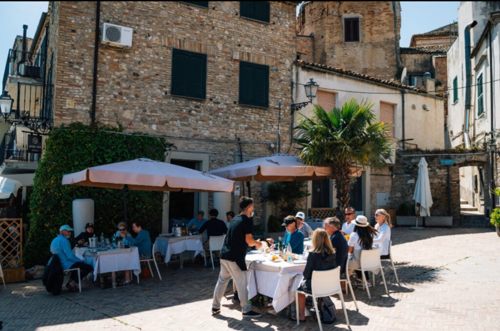 Lunch in VAsto Biking Touring Dining Vasto beach town in Italy