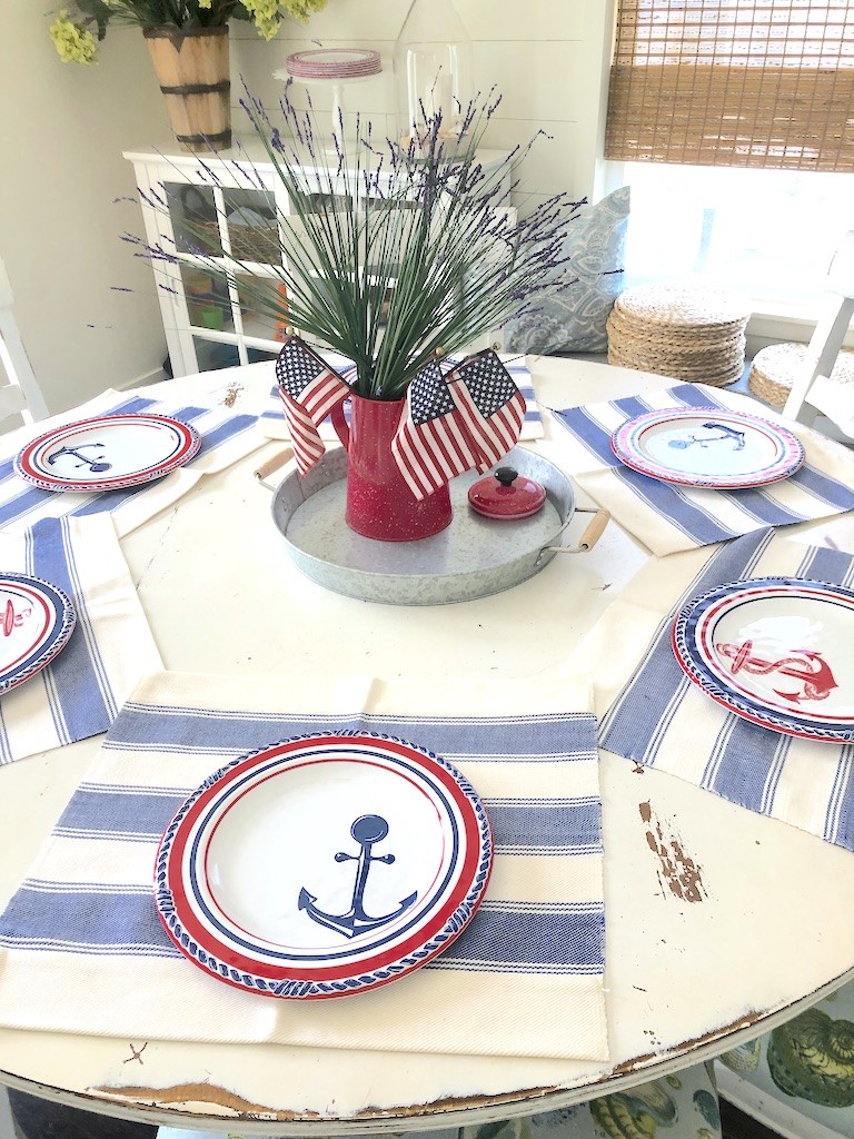 Nautical 4th of July nautical plates