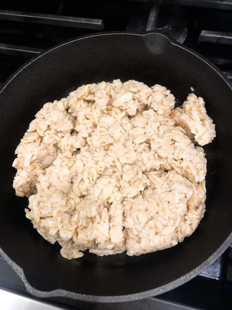 frying the oatmeal