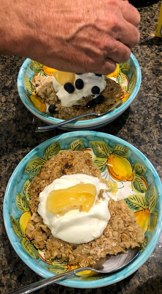 sprinkle blueberries over your fried oatmeal