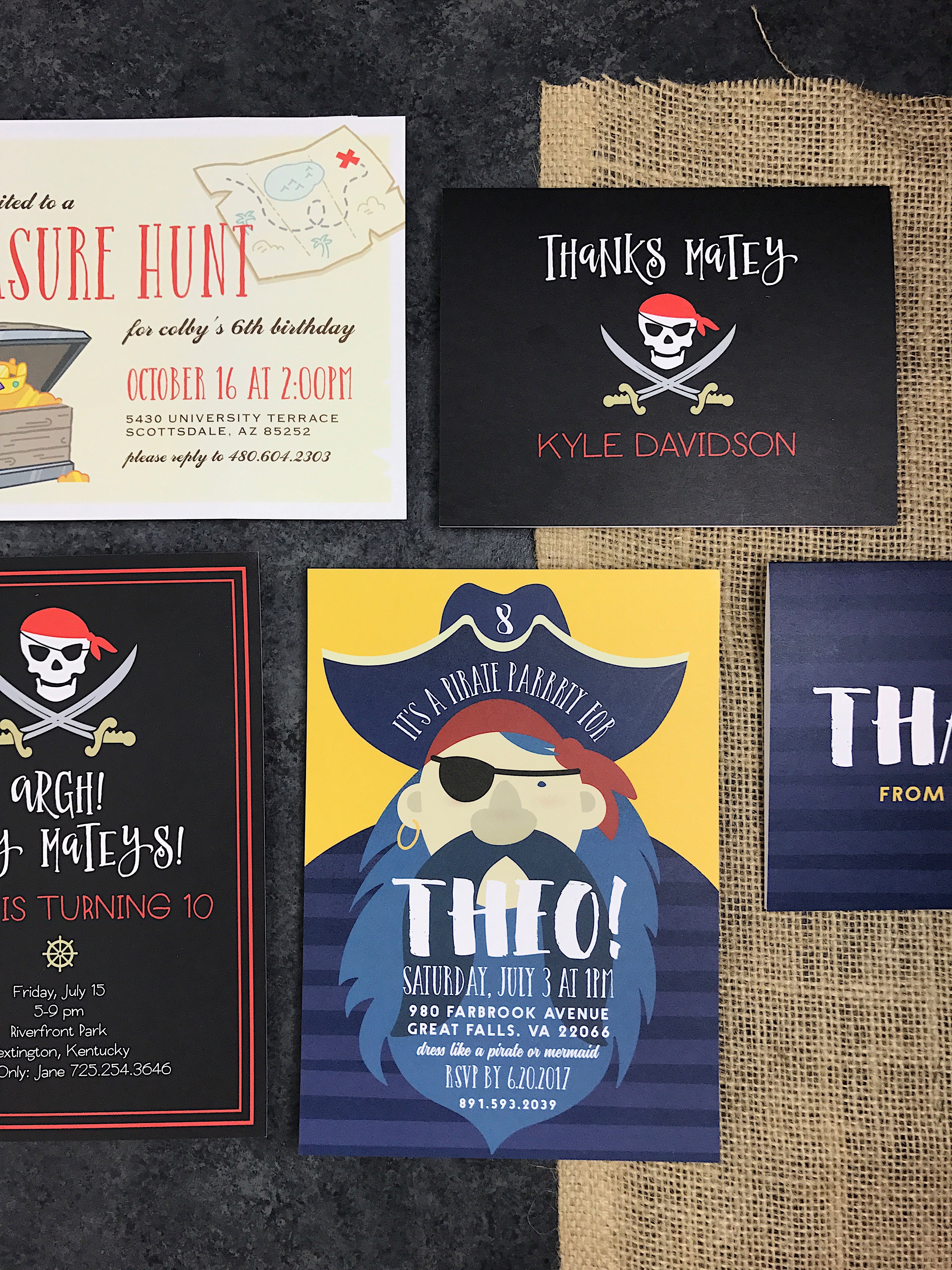 Pirate birthday party invite