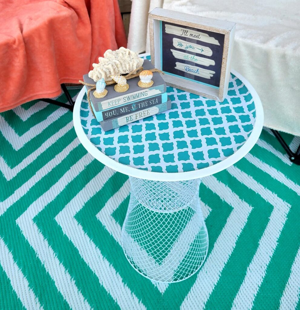 DIY Dollar store Patio side table 